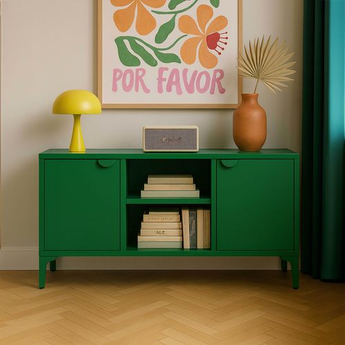 Buffet Moderne 2 Portes L120 Cm En Métal Vert