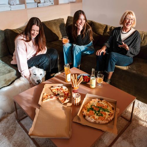 Table Basse Carrée Moderne L90 Cm Marron