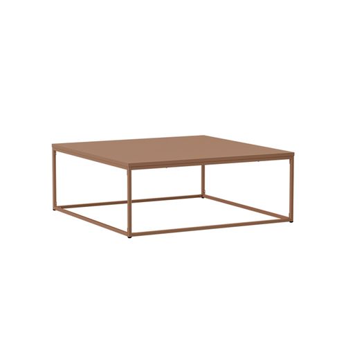Table Basse Carrée Moderne L90 Cm Marron