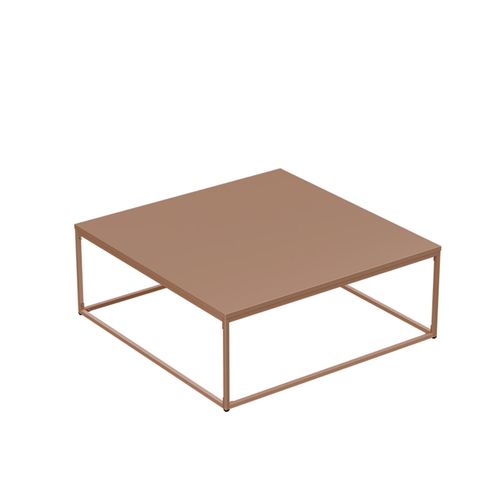 Table Basse Carrée Moderne L90 Cm Marron