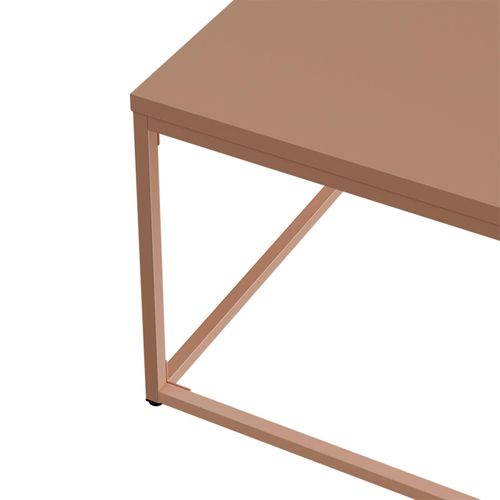 Table Basse Carrée Moderne L90 Cm Marron