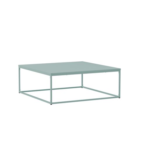 Table Basse Carrée Moderne L90 Cm Vert Sauge