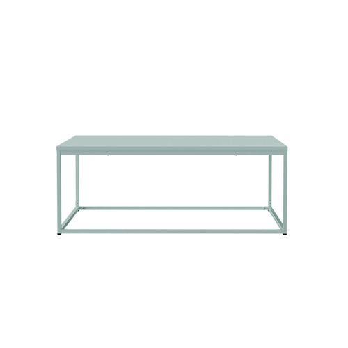 Table Basse Carrée Moderne L90 Cm Vert Sauge