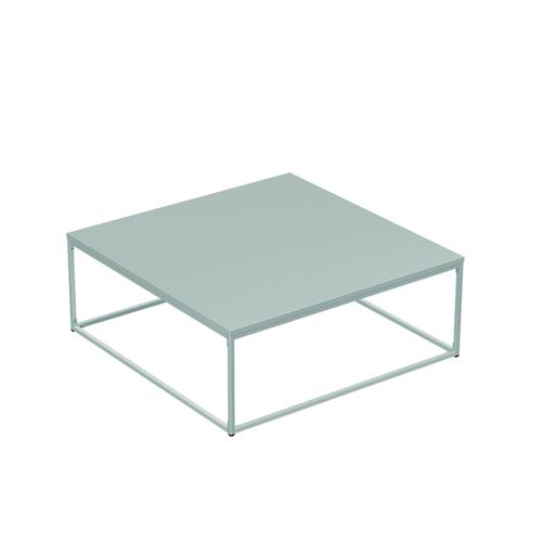 Table Basse Carrée Moderne L90 Cm Vert Sauge