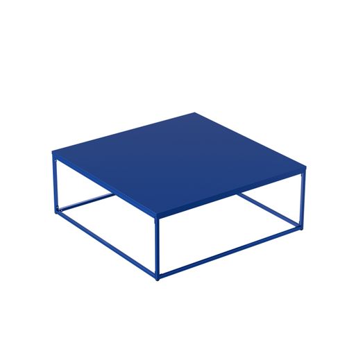 Table Basse Carrée Moderne L90 Cm Bleu Foncé