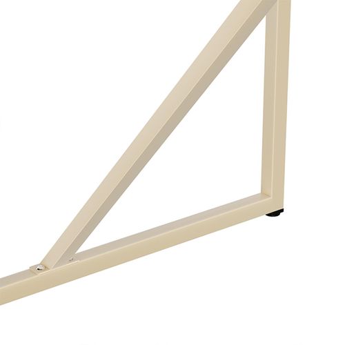 Table à Manger Rectangulaire 4 Places En Acier Écru