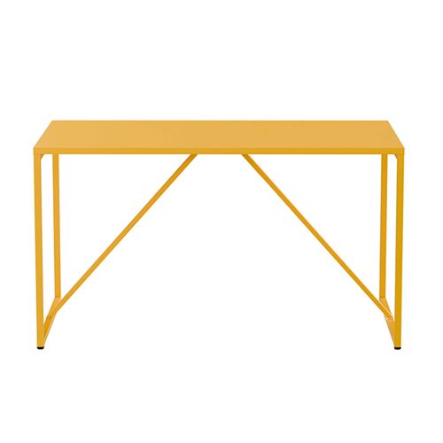 Table à Manger Rectangulaire 4 Places En Acier Jaune