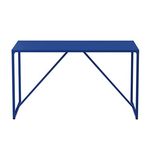 Table à Manger Rectangulaire 4 Places En Acier Bleu Foncé