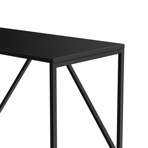 Bureau Moderne L120 Cm En Métal Noir