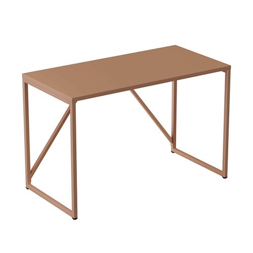 Bureau Moderne L120 Cm En Métal Marron