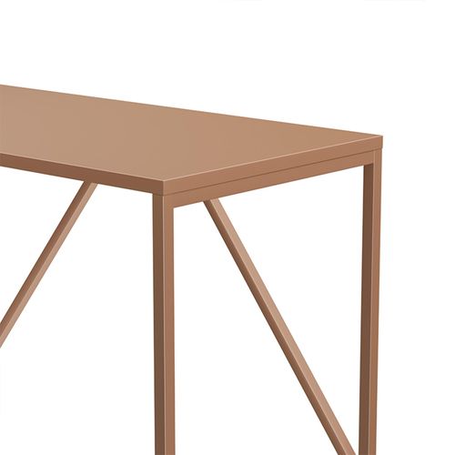 Bureau Moderne L120 Cm En Métal Marron