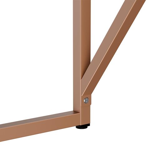 Bureau Moderne L120 Cm En Métal Marron