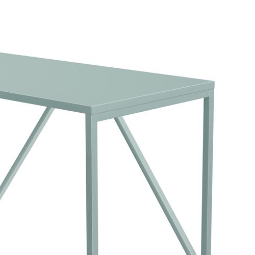 Bureau Moderne L120 Cm En Métal Vert Sauge