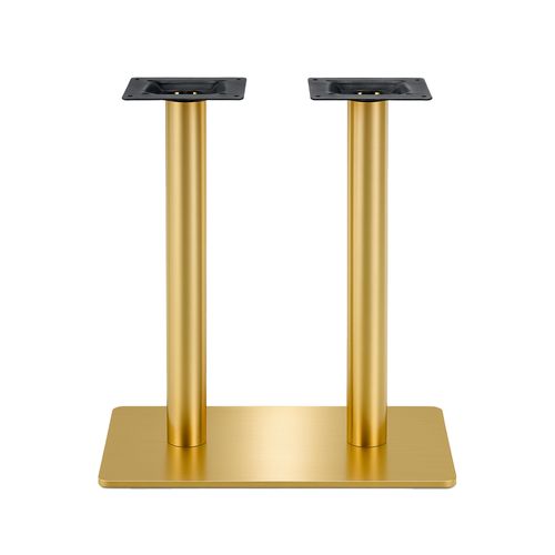 Pied De Table Double Métal 72 Cm Doré Sutton