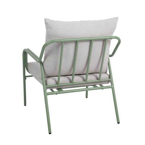 Salon De Jardin En Métal Et Verre Trempé 4 Places Vert Malte