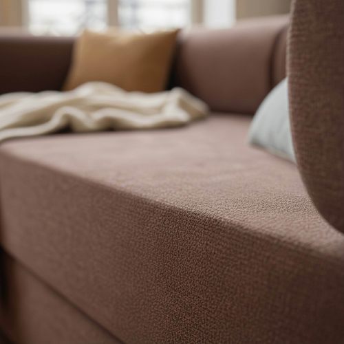 Canapé Compressé 2 Places En Tissu Coussins Compressé 206 Cm Marron Wendy