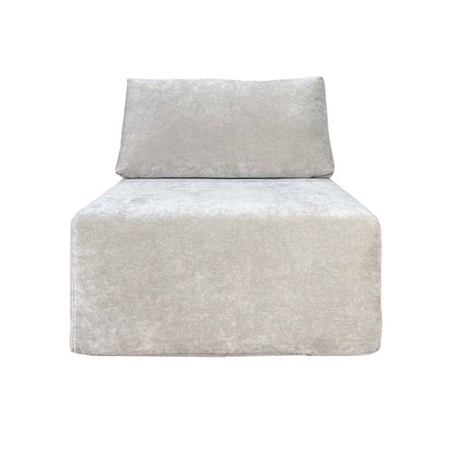 Fauteuil En Tissu Pour Canapé Modulable Écru L 100 Cm Hector