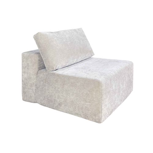 Fauteuil En Tissu Pour Canapé Modulable Écru L 100 Cm Hector