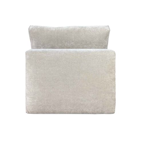 Fauteuil En Tissu Pour Canapé Modulable Écru L 100 Cm Hector