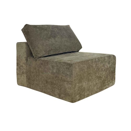 Fauteuil En Tissu Pour Canapé Modulable Vert L 100 Cm Hector