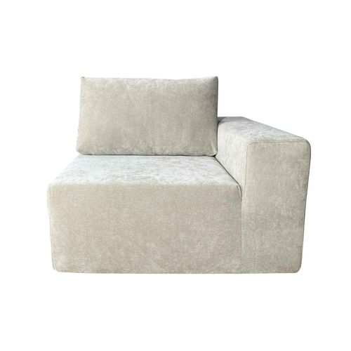 Fauteuil D'angle Pour Canapé Modulable En Tissu Écru L 100 Cm Hector