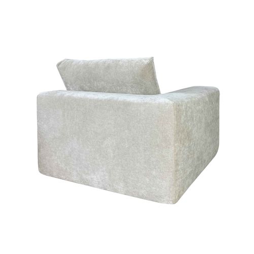 Fauteuil D'angle Pour Canapé Modulable En Tissu Écru L 100 Cm Hector