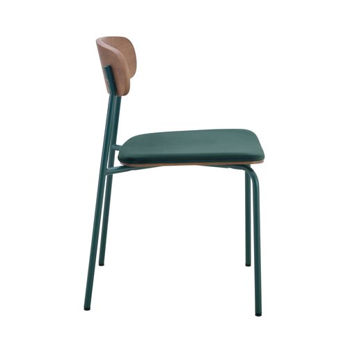 Lot De 2 Chaises Empilables En Bois Vert Kaki