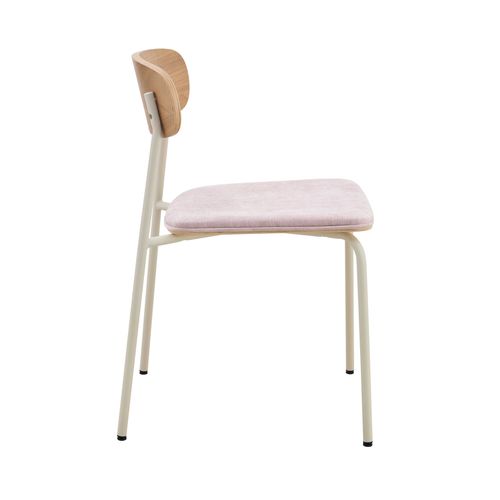 Lot De 2 Chaises Empilables En Bois Rose
