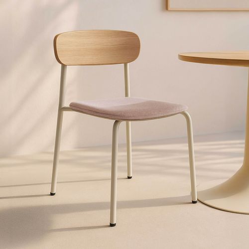 Lot De 2 Chaises Empilables En Bois Rose