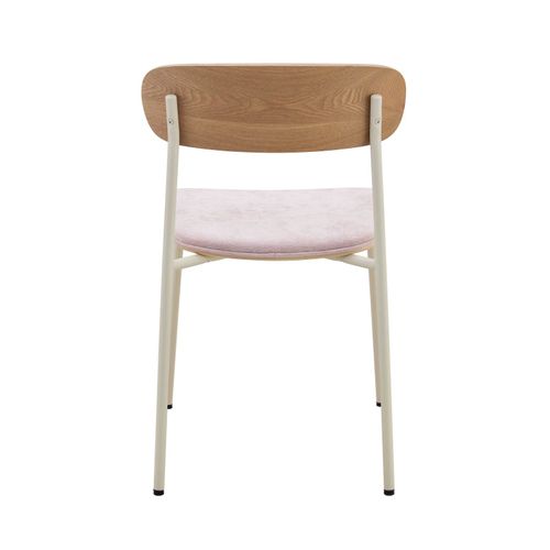 Lot De 2 Chaises Empilables En Bois Rose