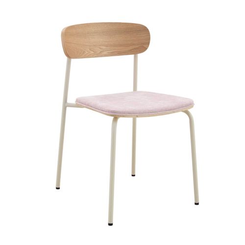 Lot De 2 Chaises Empilables En Bois Rose