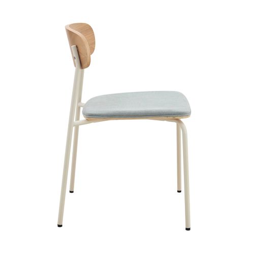 Lot De 2 Chaises Empilables En Bois Bleu Clair