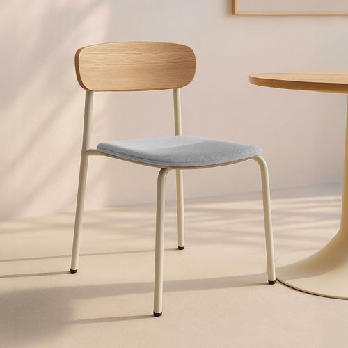 Lot De 2 Chaises Empilables En Bois Bleu Clair