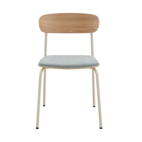 Lot De 2 Chaises Empilables En Bois Bleu Clair