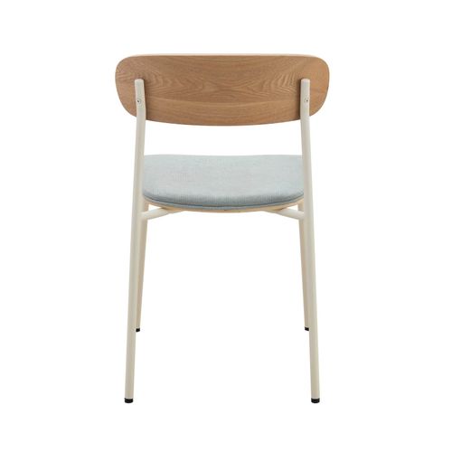 Lot De 2 Chaises Empilables En Bois Bleu Clair