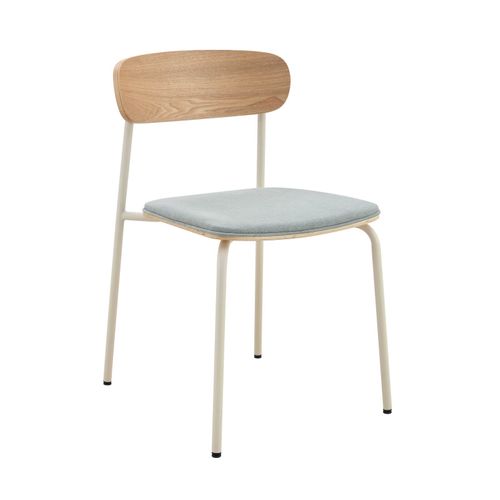 Lot De 2 Chaises Empilables En Bois Bleu Clair