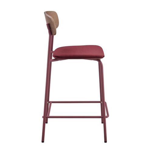 Lot De 2 Chaises Hautes En Bois Bordeaux