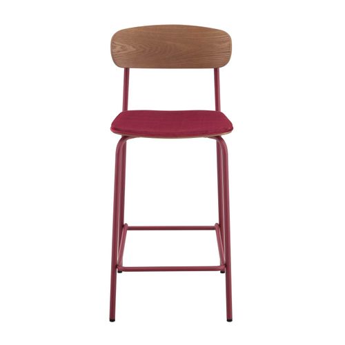 Lot De 2 Chaises Hautes En Bois Bordeaux