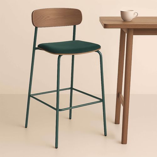 Lot De 2 Chaises Hautes En Bois Vert Kaki