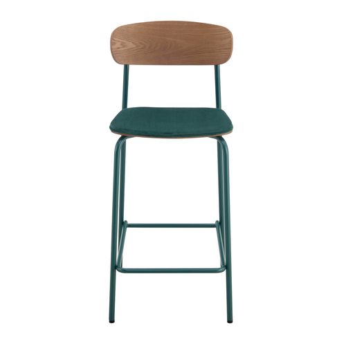 Lot De 2 Chaises Hautes En Bois Vert Kaki