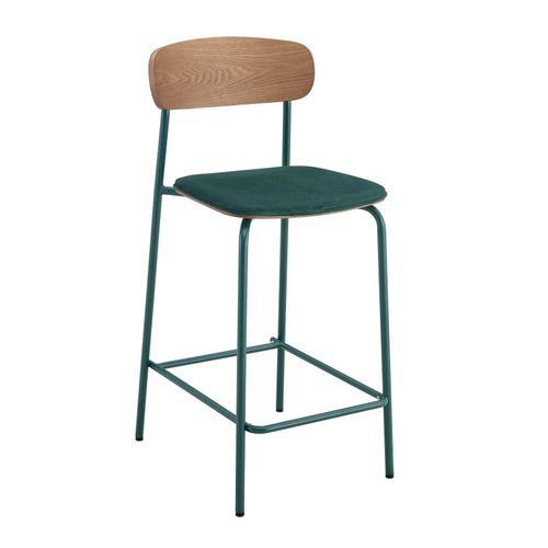 Lot De 2 Chaises Hautes En Bois Vert Kaki