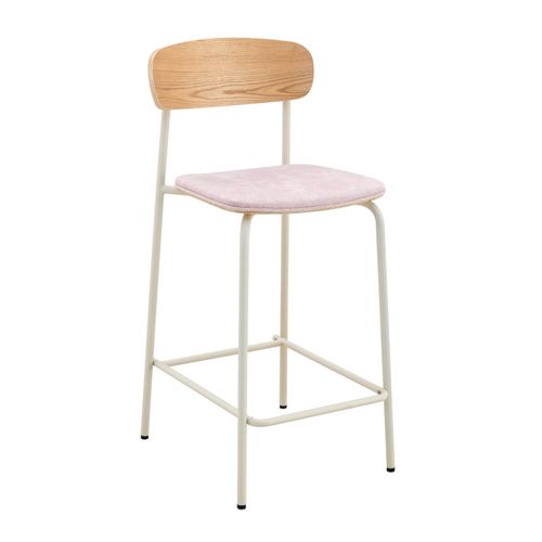 Lot De 2 Chaises Hautes En Bois Rose