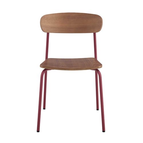 Lot De 2 Chaises En Bois Bordeaux
