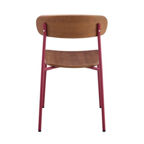 Lot De 2 Chaises En Bois Bordeaux