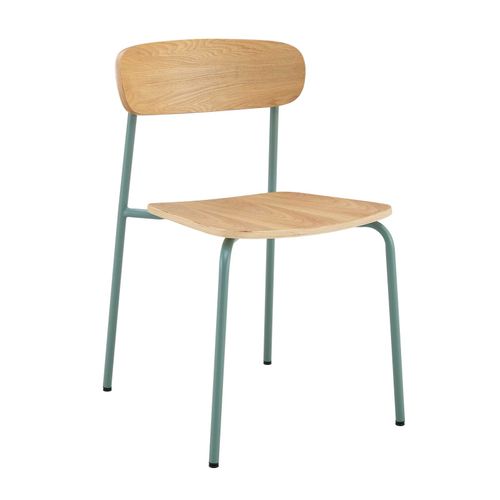 Lot De 2 Chaises En Bois Bleu Clair