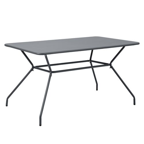 Ensemble Table Et 6 Chaises De Jardin Gris Anthracite