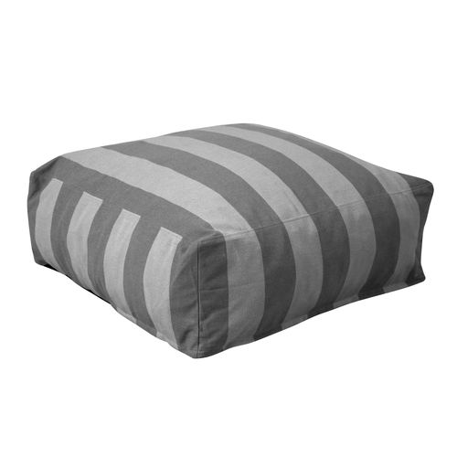 Pouf Rayé Pour Salon De Jardin Modulable Gris Anthracite Mixi