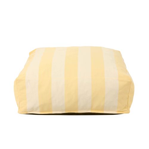 Pouf Rayé Pour Salon De Jardin Modulable Jaune Clair Mixi
