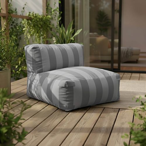 Fauteuil De Jardin Rayé Pour Canapé Modulable Gris Anthracite Mixi