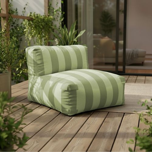 Fauteuil De Jardin Rayé Pour Canapé Modulable Vert Cactus Mixi